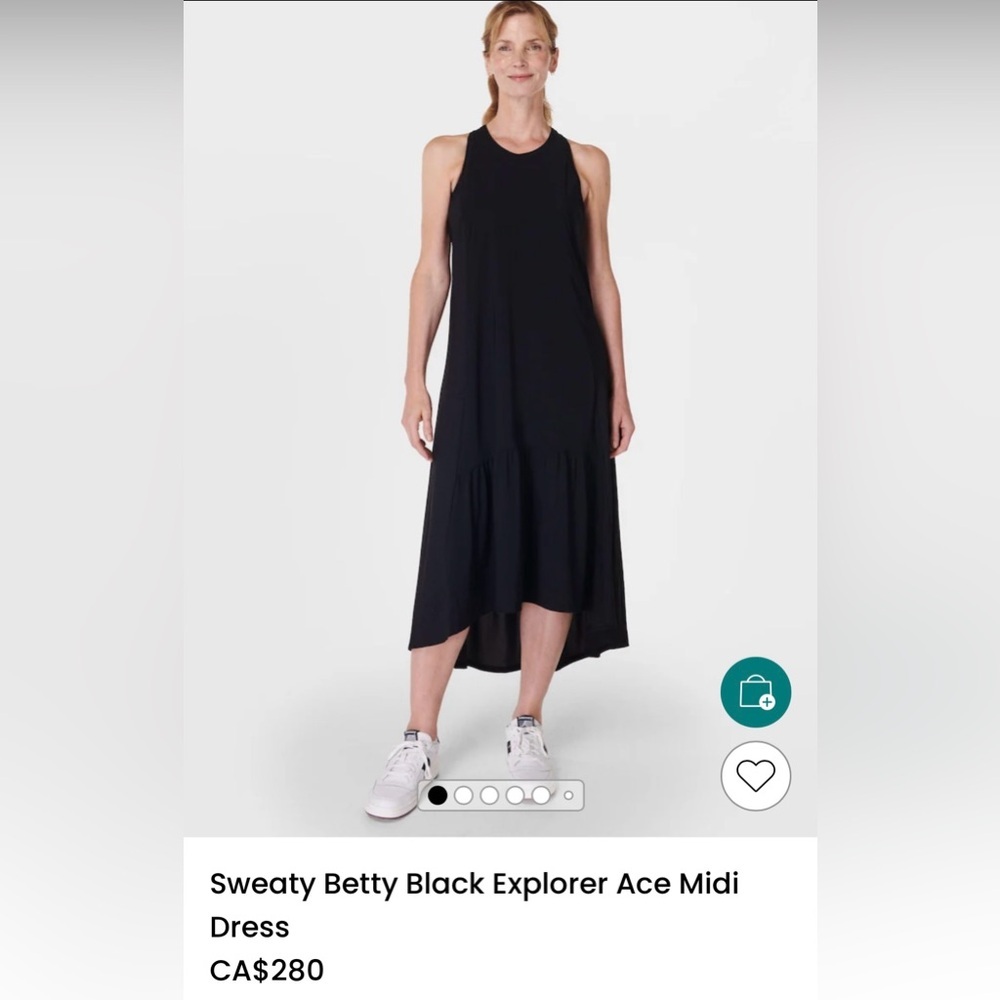Sweaty Betty Black Explorer Ace Midi Dress